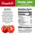 100% 64 oz Campbell's Low Sodium Tomato Juice, fl Bottle