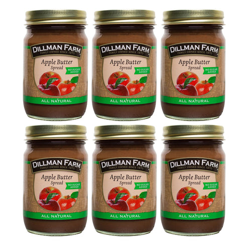 Dillman Farm No Sugar Added Apple Butter - All Natural, Gluten-Free, Non-GMO,