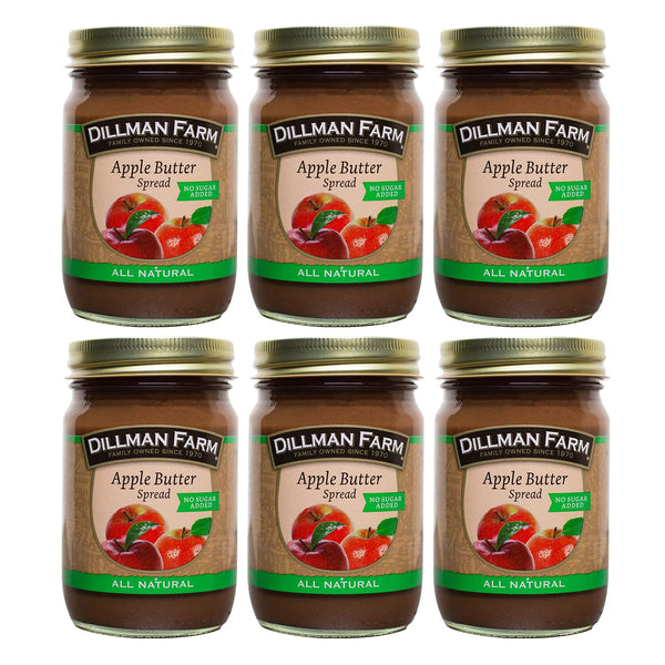 Dillman Farm No Sugar Added Apple Butter - All Natural, Gluten-Free, Non-GMO,