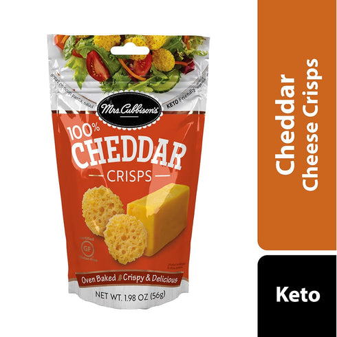1.98 (pack 1) Mrs. Cubbison's Cheese Crisps, Cheddar, Cheddar Cheese Crisps, ounce