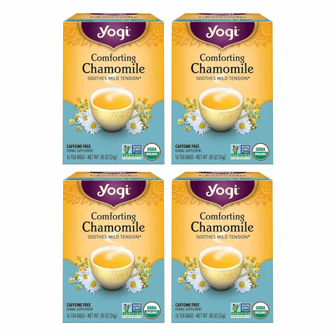 Yogi Tea Comforting Chamomile Tea - 16 Tea Bags per Pack (4