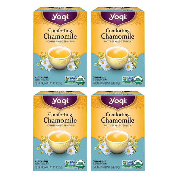 Yogi Tea Comforting Chamomile Tea - 16 Tea Bags per Pack (4