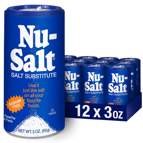 NU-SALT Sodium-Free Salt Substitute, Contains Potassium Chloride, Table Salt Alternative, Vegan, Good For