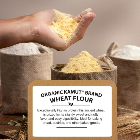 (4.8 lb) Be Still Farms Kamut Flour Organic Bulk - Bread Flour for Baking Khorasan - Organic Whole Wheat Flour