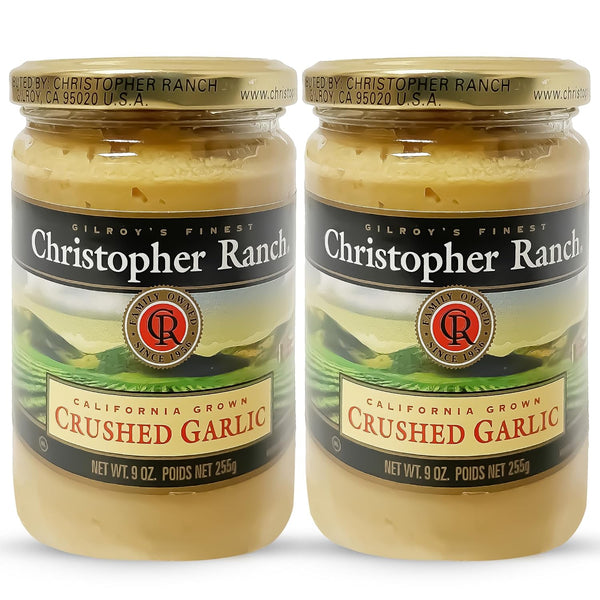 Christopher Ranch Crushed Garlic in Olive Oil, Heirloom California, Smooth Creamy Texture,