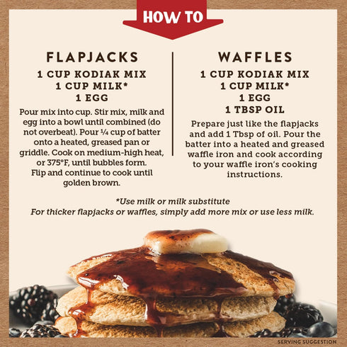 16oz (Pack 6) Kodiak Cakes Frontier Oat Gluten Free Protein Pancake and Waffle Mix
