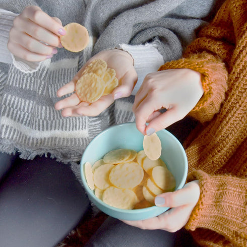 6 3.5 oz Good Thins Three Cheese Rice & Cheese Snacks Gluten Free Crackers, Bulk Snack Crackers, - Boxes