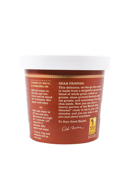 2.15 Oz 12 Bob's Red Mill - Gluten Free Oatmeal Cup Brown Sugar And Maple - - Case