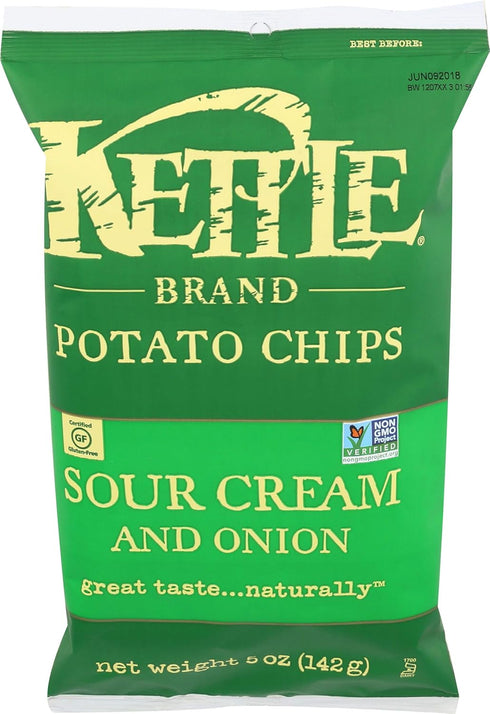 Kettle Foods Chip Potato Sour Cream & Onion, 5 oz