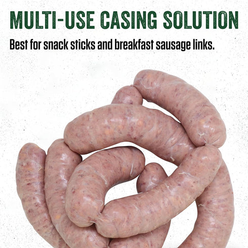19-21mm, 20-25 6.7 Package LEM Products Pre-Tubed Natural Sheep Casings, Edible Sausage Casings, Stuffs Approximately