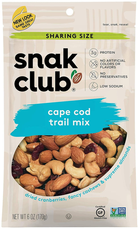 Snak Club Cape Cod Trail Mix, 6 Ounce (Pack of 6)