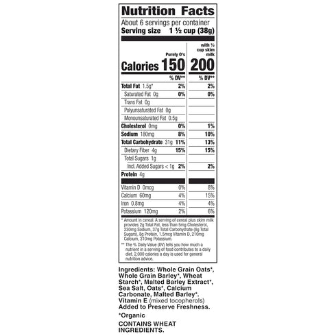 8.6 Cascadian Farm Organic Purely O's Cereal, ounces