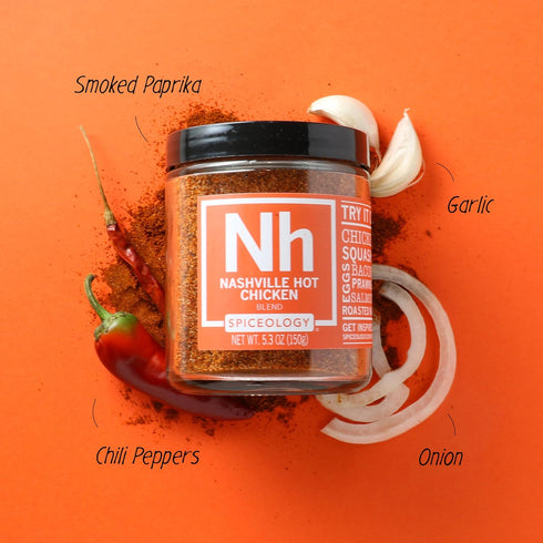 Spiceology Nashville Hot Chicken Seasoning - Spicy BBQ Rub for Chicken, Squash, Eggs, Bacon, and More - 5.3 oz