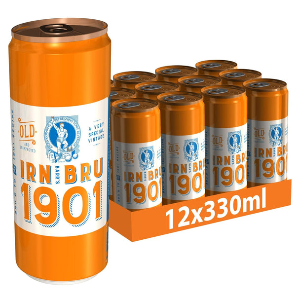 IRN-BRU 1901, 12 Pack A Very Special Vintage Recipe, No Caffeine, Full