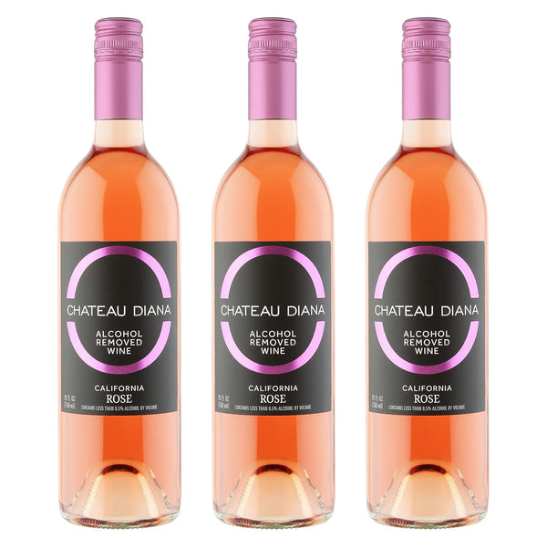 Chateau Diana Zero Alcohol Removed California Rose Wine (3x 750 ml.)