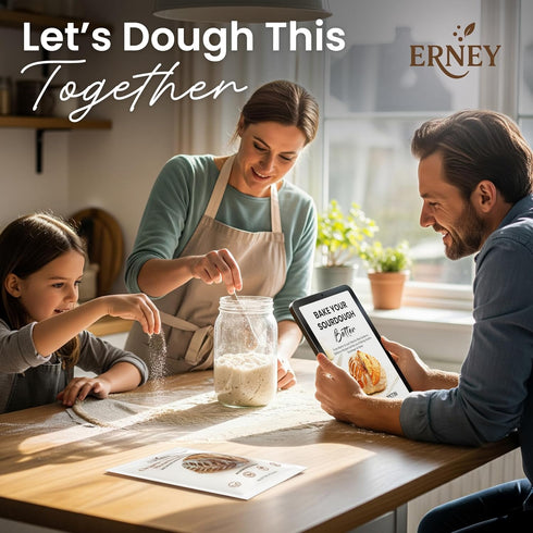 ERNEY 1 pack Dehydrated Organic Whole Wheat Sourdough Starter for Bread Making - Perfect Rise Organic Whole Wheat