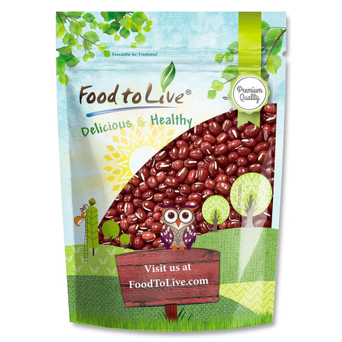 Food to Live - Adzuki Beans, 3 Pounds Whole Dried Azuki Beans