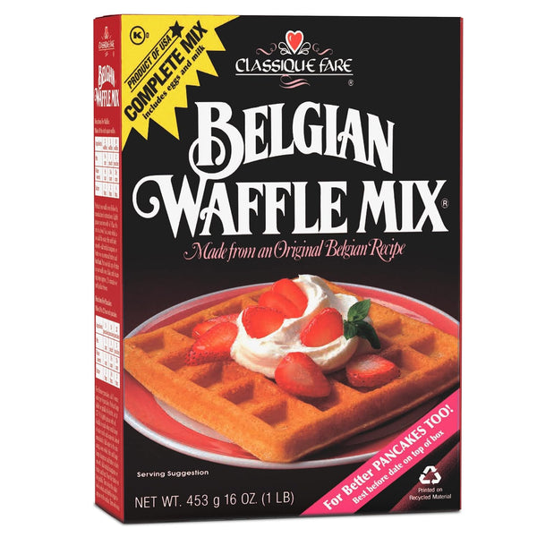 Classique Fare Belgian Waffle Mix - Makes Light and Crisp Waffles, Pancakes,