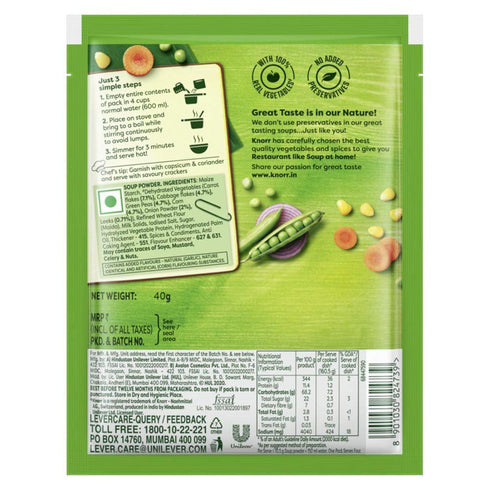 40g, 4 (5-pack) Knorr Classic Mixed Vegetable Soup Mix Serves