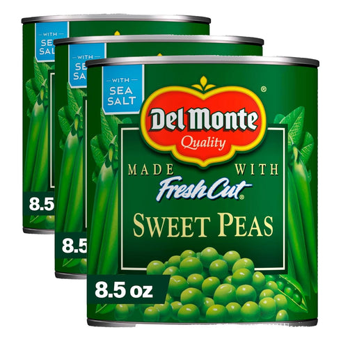 Del Monte Canned Fresh Cut Sweet Peas, 8.5 Ounce (Pack of 3)