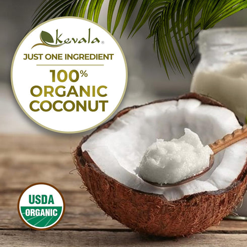 3.5 lb, 56 oz Kevala Organic Coconut Butter - Multifunctional Spread for Cooking and Beauty, Made in USA