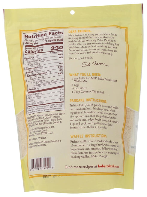 13oz (Pack 1) Bob's Red Mill Paleo Pancake, of - Non GMO, Paleo Friendly, Kosher