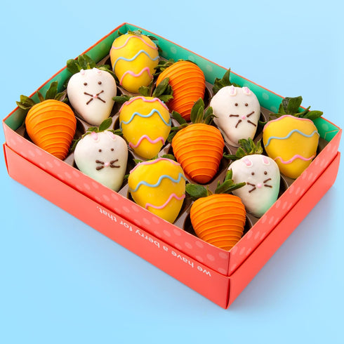 12 Hoppy Easter Chocolate Covered Strawberries - Berries by Love Berries