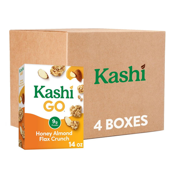 Kellogg's Kashi GO Breakfast Cereal, Family Breakfast, Fiber Cereal, Honey Almond Flax Crunch