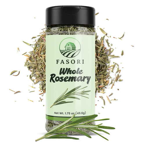 (1.75oz) Fasori Rosemary Whole Leaves Premium Dried Whole Rosemary Herb, Aromatic Mediterranean Spice for Cooking
