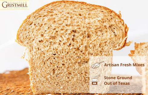 10 Homestead Gristmill Stone Ground Whole Red Wheat Flour - Non-GMO, Chemical-Free Artisanally Milled from Hard Red