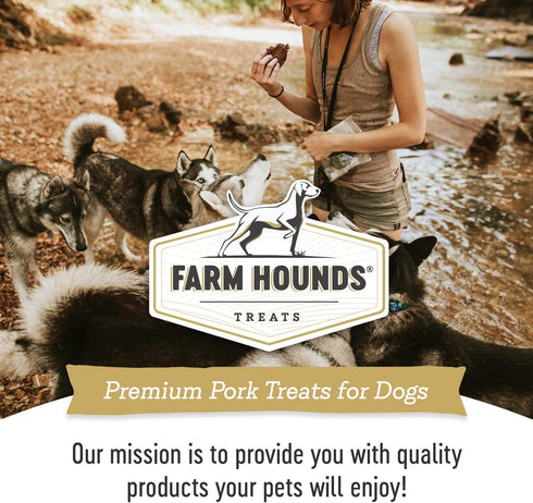 100% 3.5 oz 1 Pack Farm Hounds - Pork Jerky - Premium Natural Jerky for Dogs - Humanely Raised Pork - Break-to-Size
