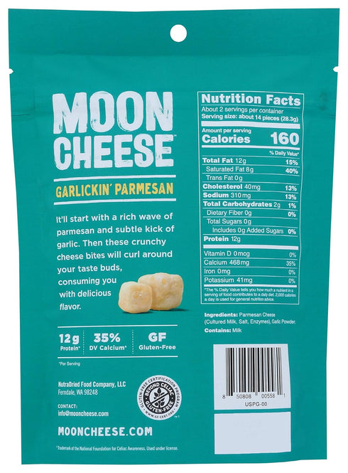 2 Moon Cheese, Bites Garlickin Parmesan, Ounce