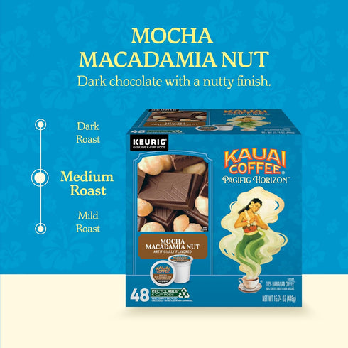 10% 1 Pack 48 Kauai Coffee K-Cup Pods for Keurig Brewers Arabica Coffee, Hawaiian Medium Roast, Savory and Chocolatey