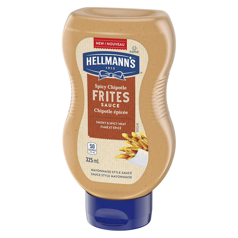 HELLMANN'S 325ml/11 oz., Spicy Chipotle Frites Mayo Style Sauce, (Imported from Canada)