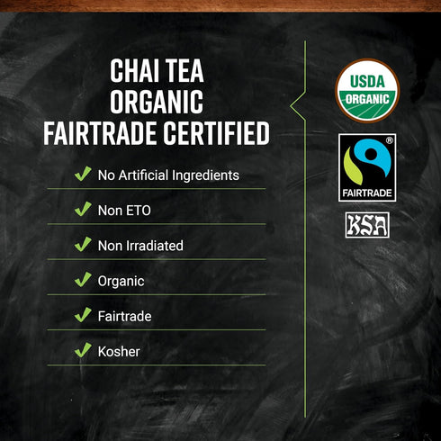 16 Oz Frontier Co-op Chai Tea, Certified Organic, Fair Trade, Kosher, Non Irradiated