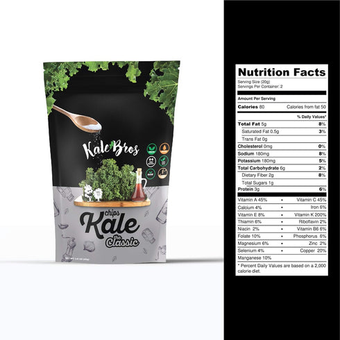 1.41 Oz, Kale Bros Kale Chips, The Classic, Single Bags, Mix-And-Match, Vegan/Gluten-Free/Paleo/Keto/Allergen friendly