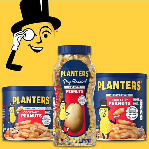 35 Planters Unsalted Dry Roasted Peanuts, Ounce