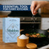 NORTHWARD SPIRIT Set 8.5 Oz Bamboo Salt Box Cellar Canister Gift With Maldon Sea Salt Flakes Box - Great For Salts