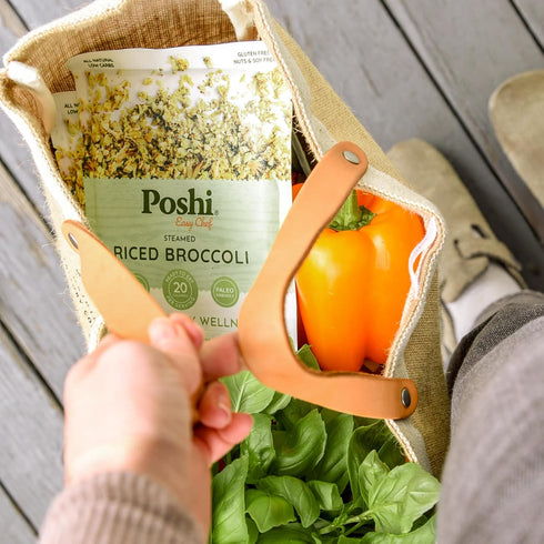 (7oz, 6 Pack) POSHI Riced Broccoli | All Natural, Fully Cooked, Ready to Eat, Non-GMO, Low Calorie + Carb, Gluten Free