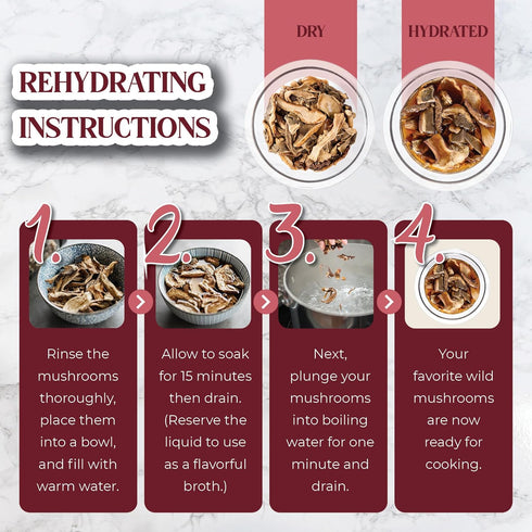 3oz Gourmanity Dried Porcini Mushrooms, Extra Grade Dried Mushrooms, Umami Flavor Captured, Great for Cooking, Non GMO