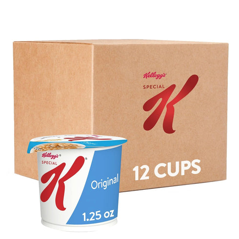 Kellogg's Special K, Breakfast Cereal in a Cup, Original, Bulk Size, 12