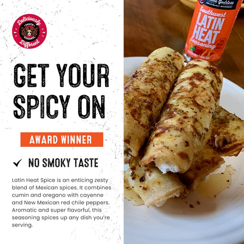 Sauce Goddess Southwest Latin Heat Shaker - BBQ Rub with Cumin, Oregano, Cayenne & New Mexican Red Chiles - 4.2 oz