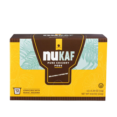 100% (6 12 72 nuKAF Chicory Coffee K Cups, Caffeine Free Coffee Alternative, All Natural K Pods for your Keurig, Great