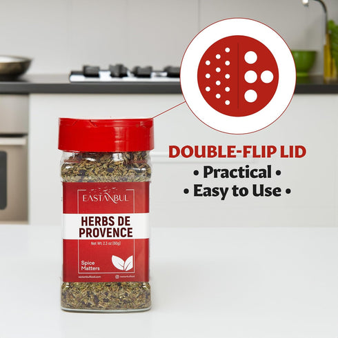 Eastanbul Herbs De Provence Seasoning, 2.3oz Natural Spice Blend from France, Perfect for Grills, Roasts, Stews & Soups