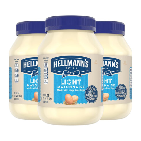 Hellmann's Light Mayonnaise 3 Count Light Mayo For a Creamy Condiment for