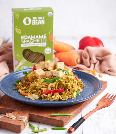 8 oz (1 Pack) The Only Bean - Organic Edamame Spaghetti Pasta - High Protein, Keto Friendly, Gluten-Free, Vegan