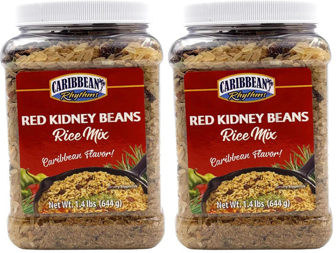 CARIBBEAN RHYTHMS Red Kidney Beans Rice Mix, 1.4 lb. (Pack of 2)