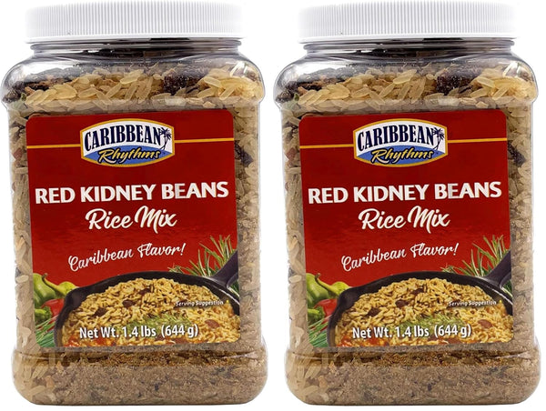 CARIBBEAN RHYTHMS Red Kidney Beans Rice Mix, 1.4 lb. (Pack of 2)