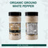Soeos Organic White Pepper Ground, Non-GMO, Freshly Packed 4 oz (113g) for Cooking