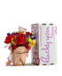 Let It Snow Fresh Cut Live Flowers Arranged in a Takeout Container with Your Personal Message Tucked Inside a Fortune